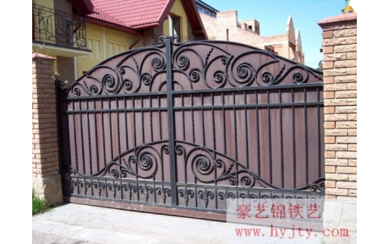 Wought iron door