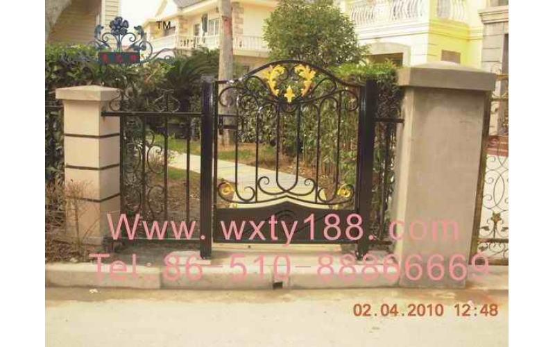 Small wrought iron courtyard gates