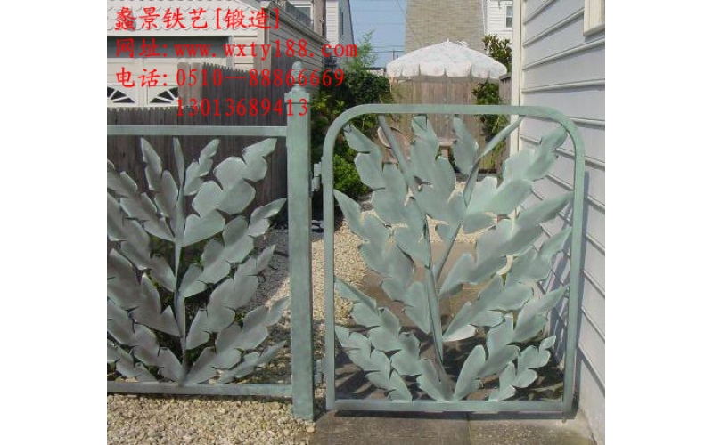Small wrought iron courtyard gates