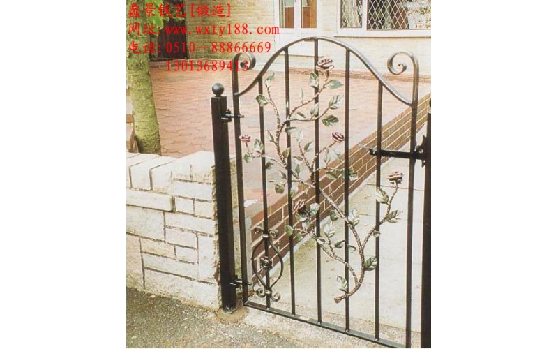 Small wrought iron courtyard gates