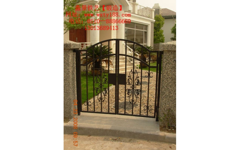Small wrought iron courtyard gates