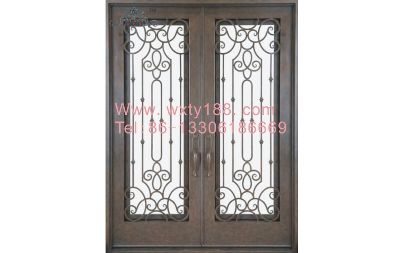 Wrought iron entry door