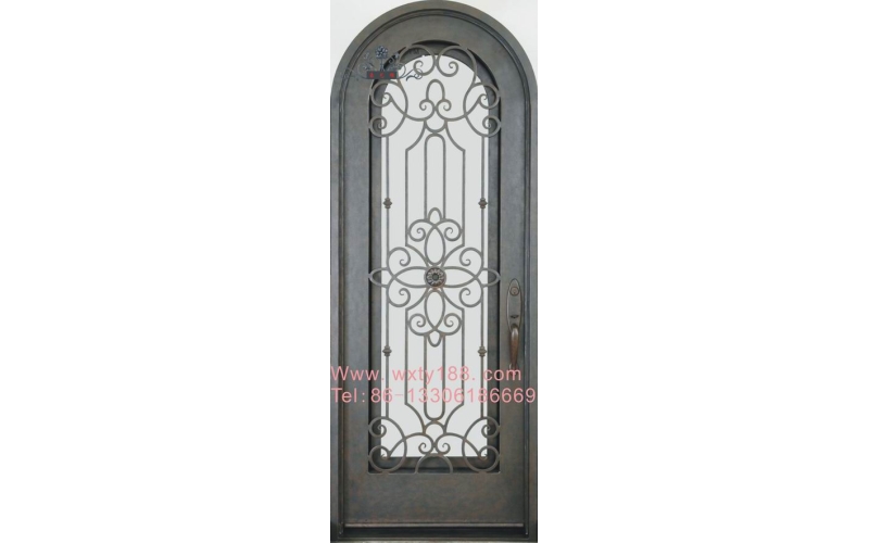 Wrought iron entry door