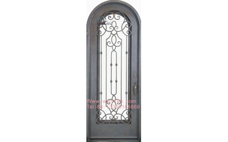 Wrought iron entry door