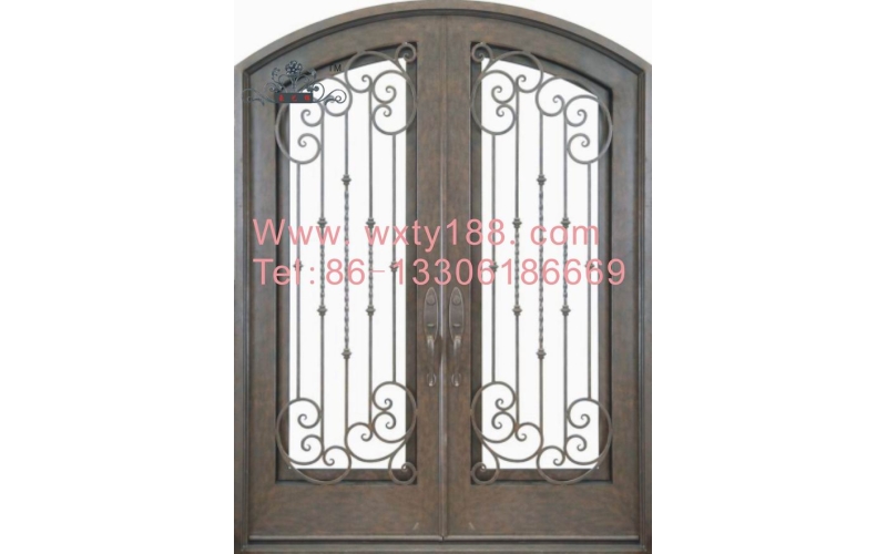 Wrought iron entry door