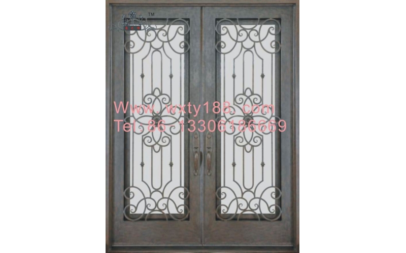 Wrought iron entry door