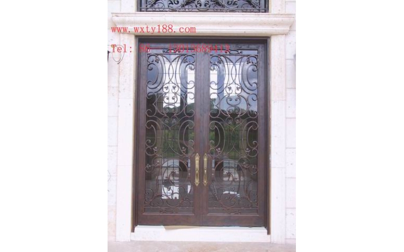 Wrought iron entry door