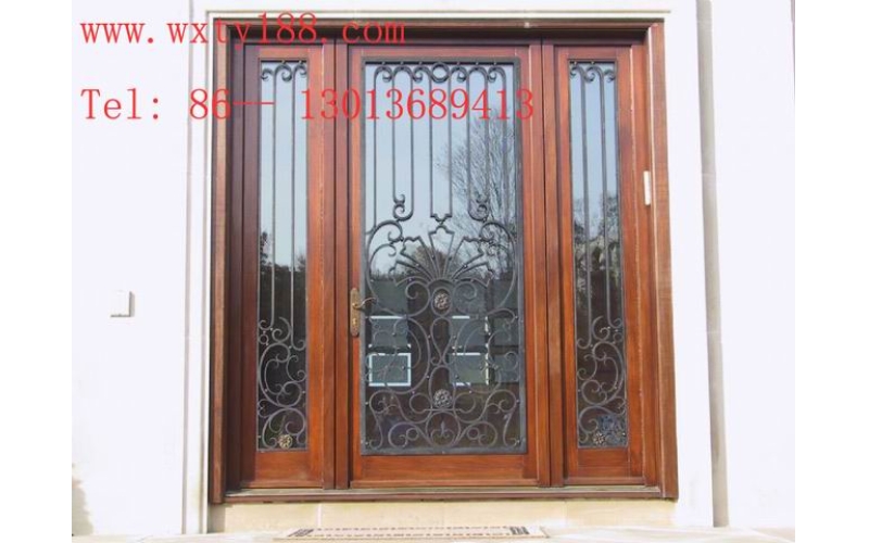 Wrought iron entry door