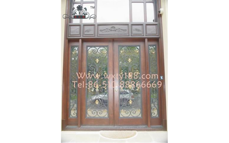 Wrought iron entry door