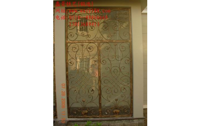 Wrought iron entry door