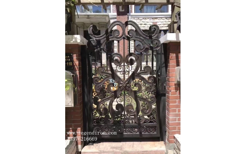 Small wrought iron courtyard gates