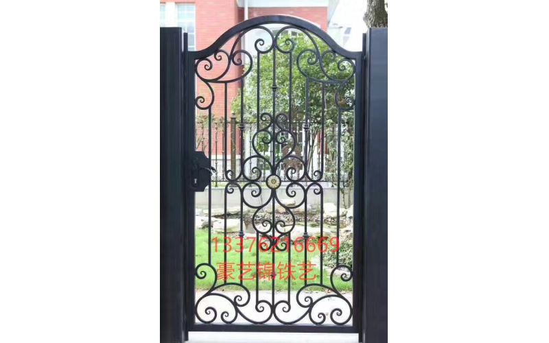 Small wrought iron courtyard gates