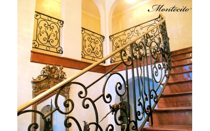 Iron art stair handrails