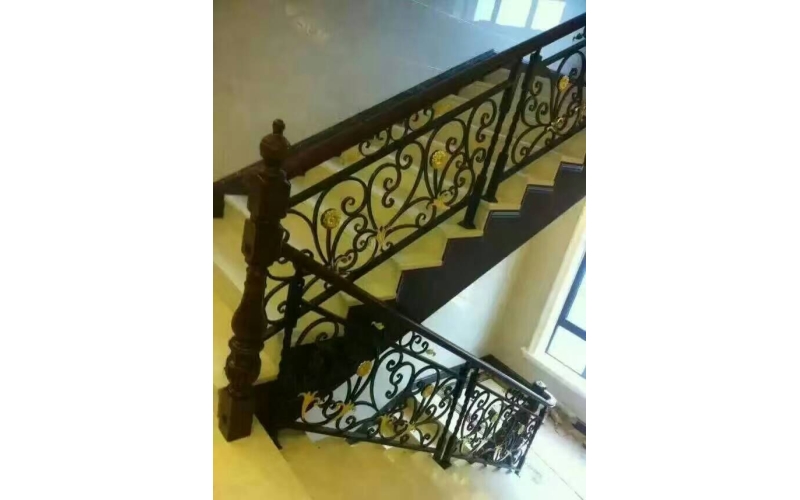 Iron art stair handrails