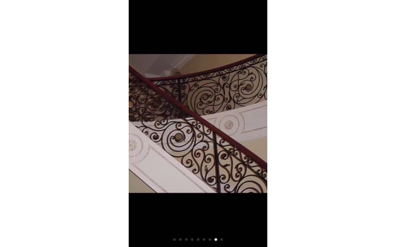 Iron art stair handrails