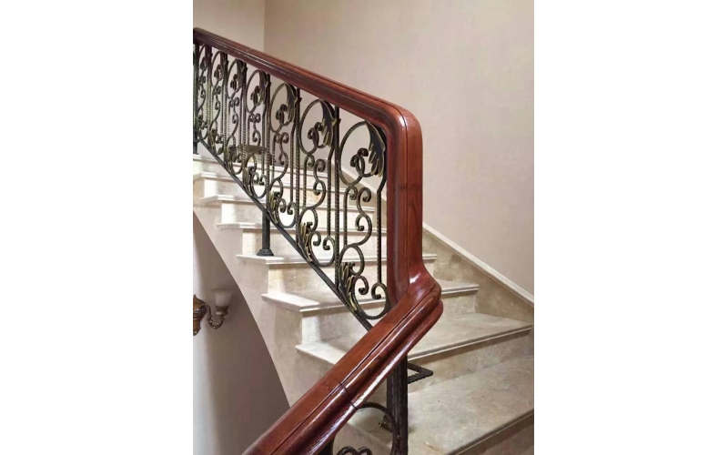 Iron art stair handrails