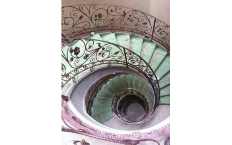 Iron art stair handrails