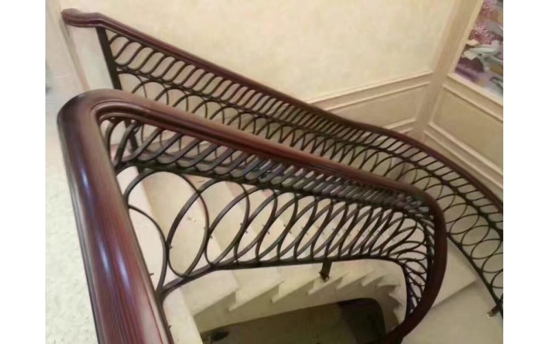 Iron art stair handrails