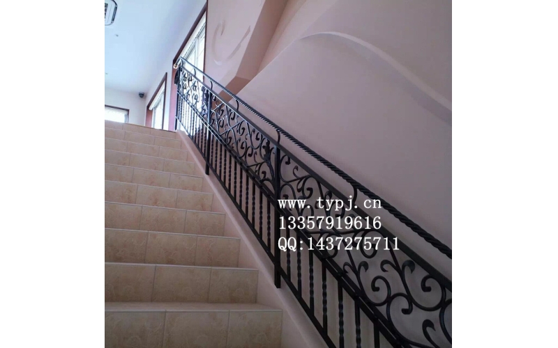 Iron art stair handrails