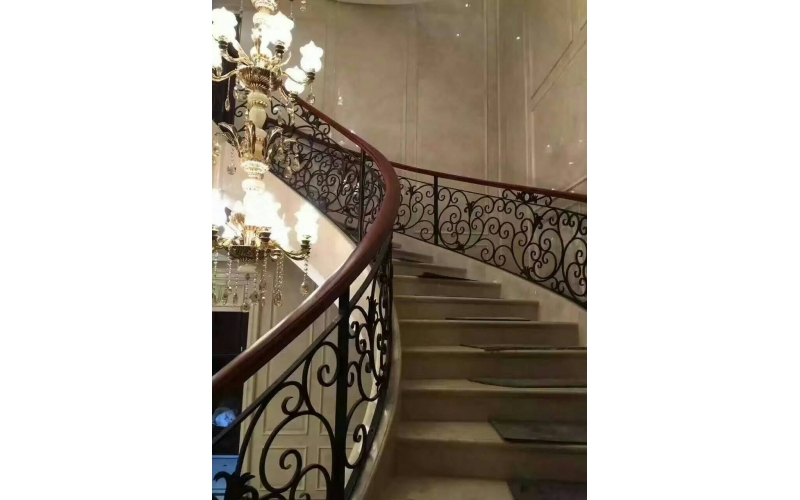 Iron art stair handrails pictures