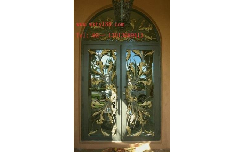 Wrought iron entry door