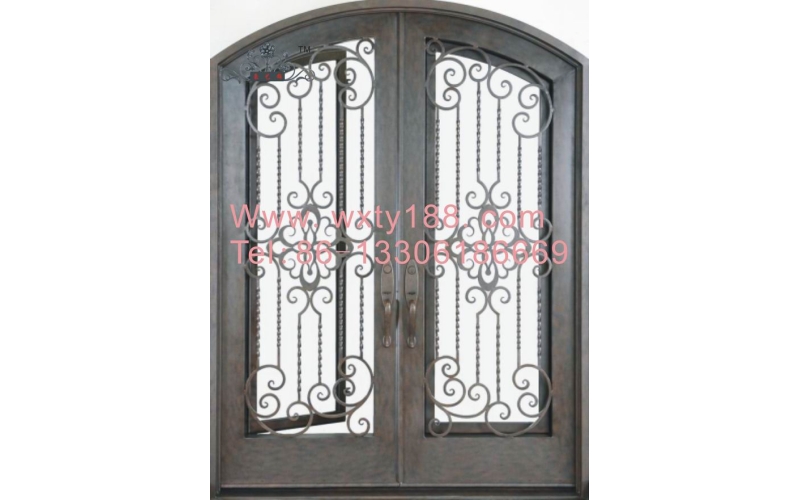wrought　iron　entry　door